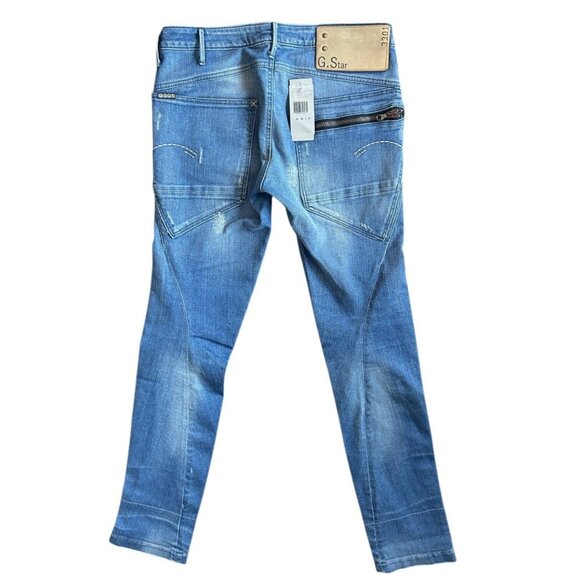 G-STAR Originals Raw 3301 Jeans Breaker Tapered Low Rise Twisted Seams 28 x 32 - Picture 5 of 14